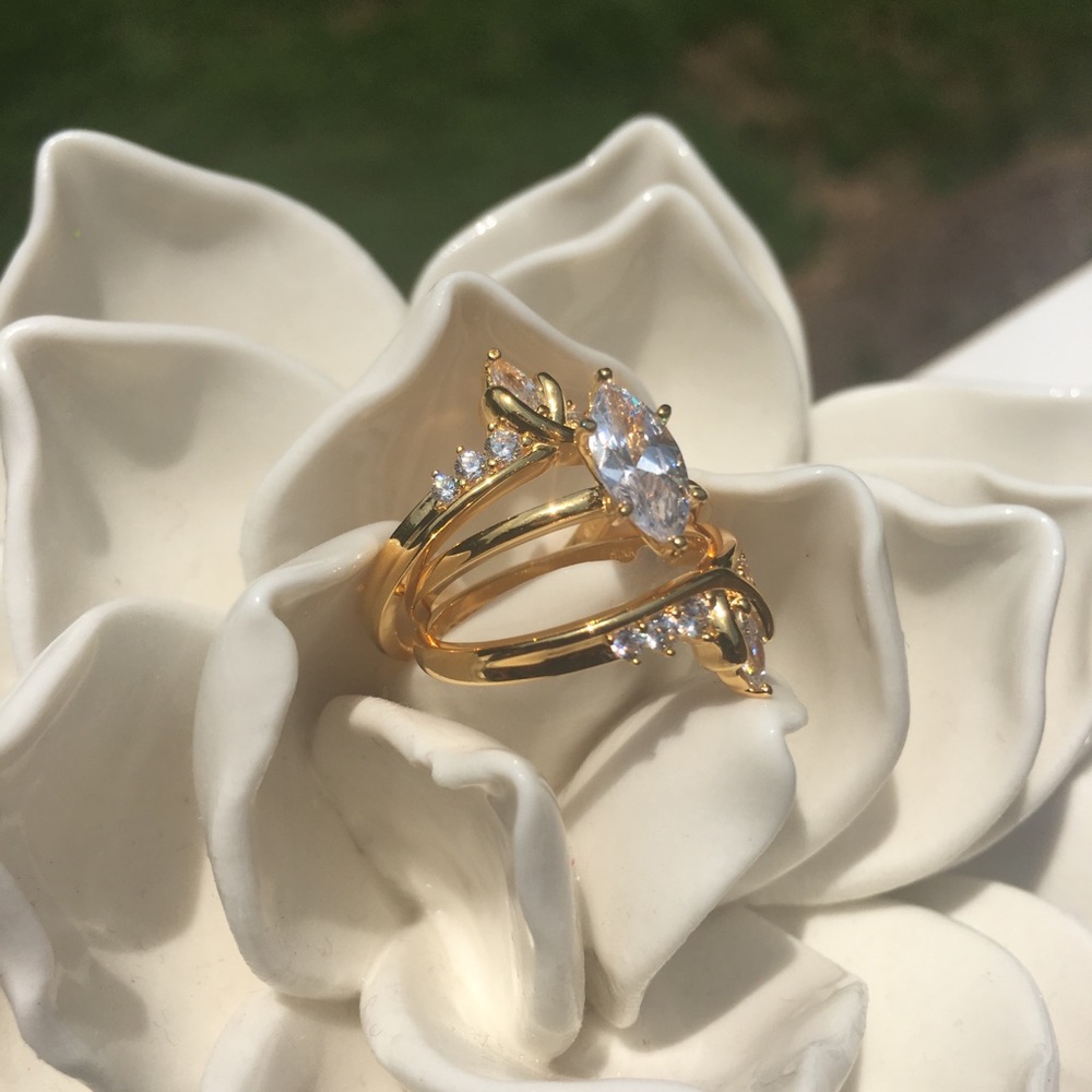 Gold plated SS 3 piece Bridal Set - Size 7